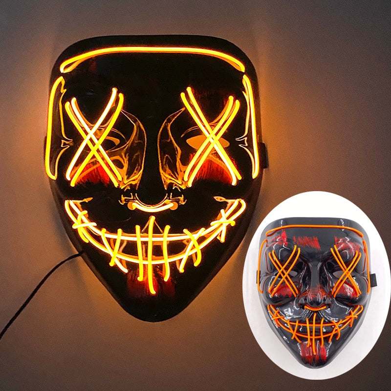 Glowing Cosplay LED Joker Masks