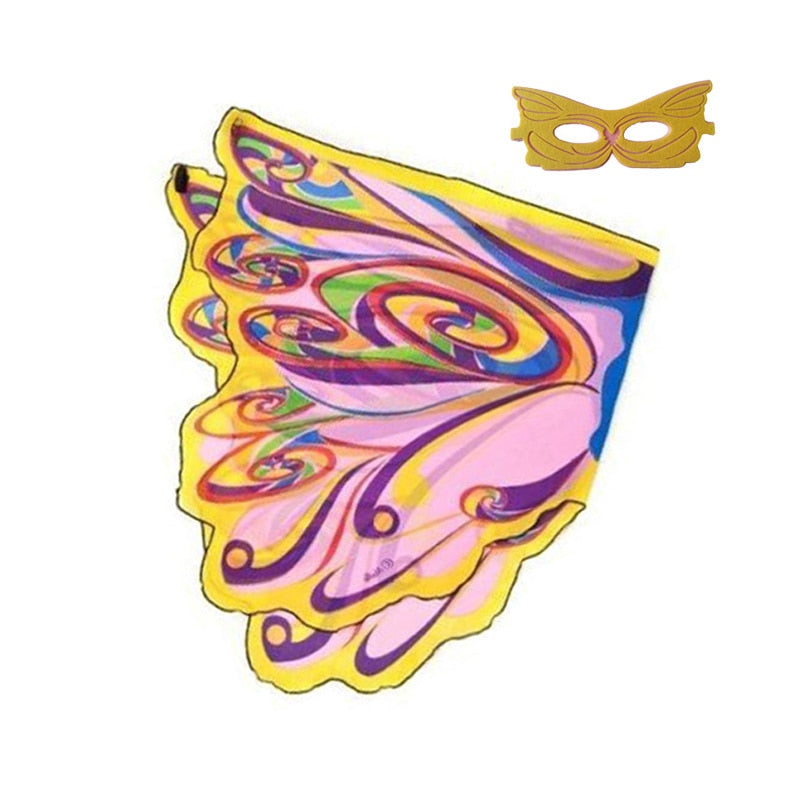 Kids Fairy Butterfly Wings and Masks