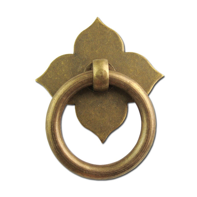 Brass Four Leaf Cabinet Drawer Pulls Hardware