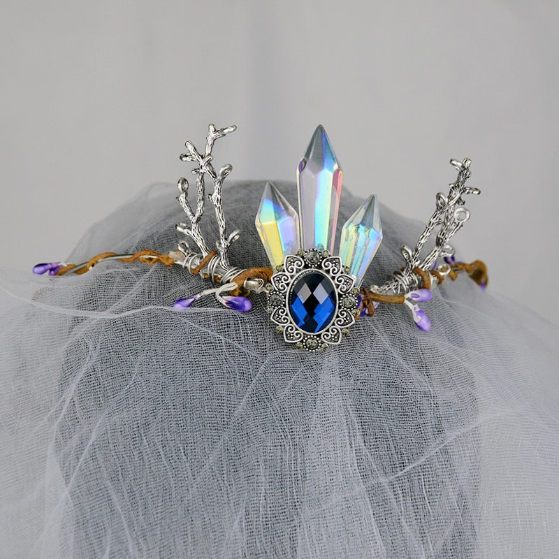 Crystal Forest Crown Elvish Hair Jewellery