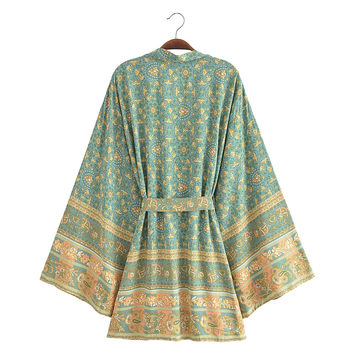 River Moss Boho Short Kimono