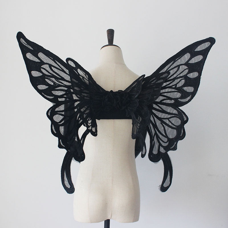 Black or White Butterfly Wings Costume