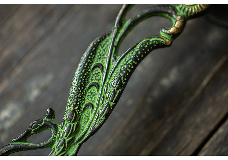 Peacock Handcrafted Brass Door Handle Pull