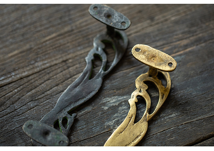 Peacock Handcrafted Brass Door Handle Pull