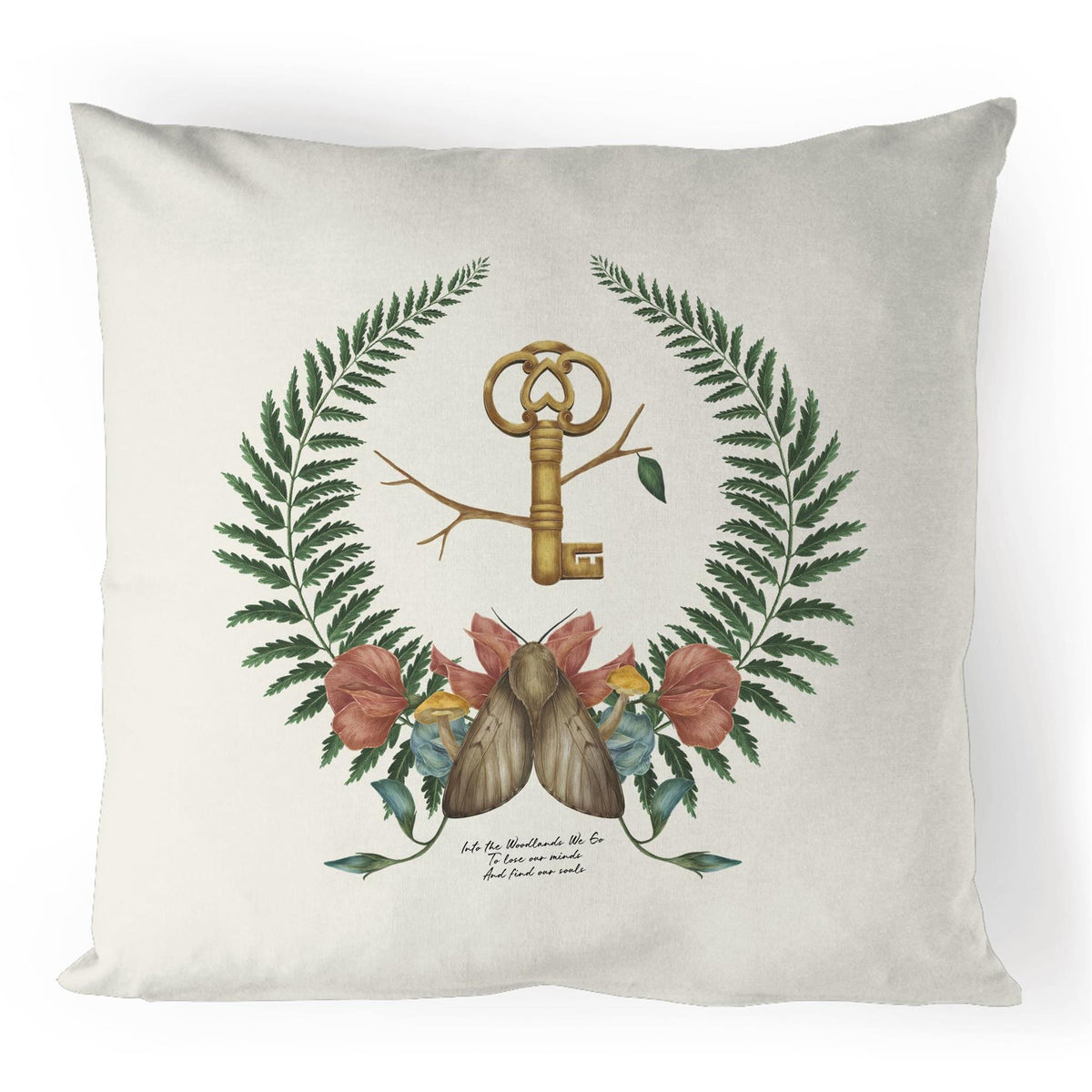 Into The Woodlands We Go - 100% Linen Cushion Cover