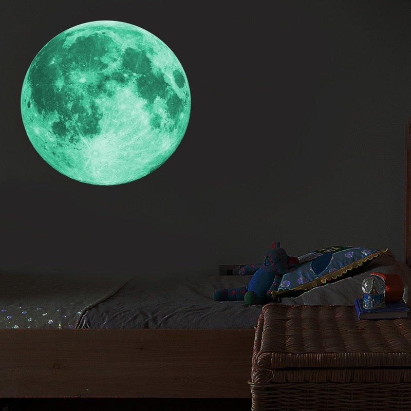 Glow in the dark Moon wall decal sticker Boys Room Decor Woodland Gatherer | Australian NZ Online Store | Gifts & Treasures | Special Occasions & Everyday Fun | Whimsical Treats | Jewellery | Fashion | Crafting DYI | Stationery | Boho Festival Fashion | Home Decor & Fittings