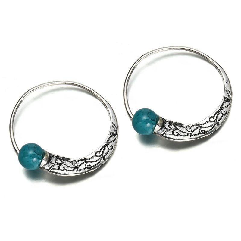 Tibetan Hoops Boho Earrings - Vintage Gypsy Style