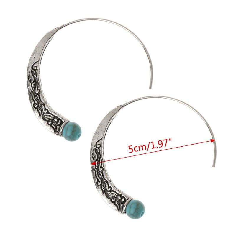 Tibetan Hoops Boho Earrings - Vintage Gypsy Style