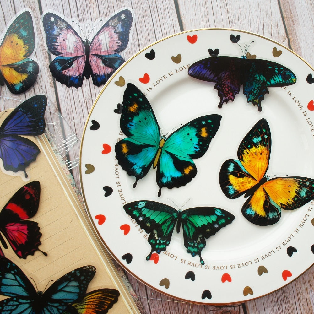 28pcs Tropical Rainforest Butterfly Stickers