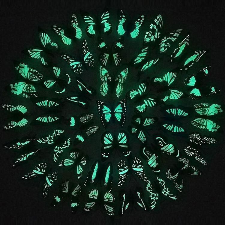 12 Glow in the Dark Butterflies - Woodland Gatherer