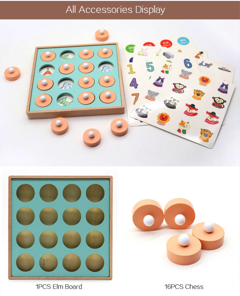 Montessori Memory Match Game Wooden Early Educational Toy