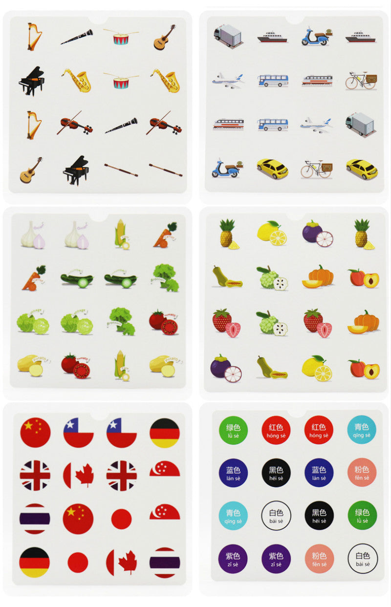 Montessori Memory Match Game Wooden Early Educational Toy