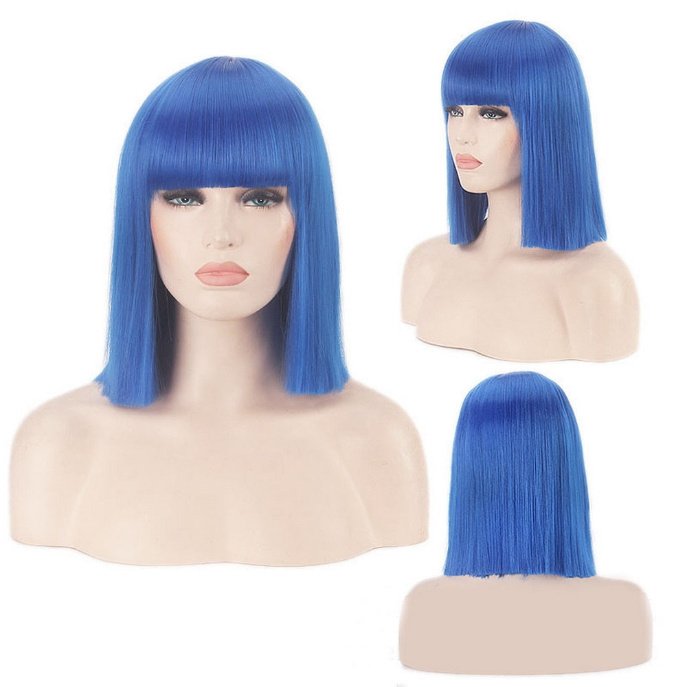 Mrs Wallace Cosplay Wig Green Black Red Pink Blue White Blonde Purple Brown Silver