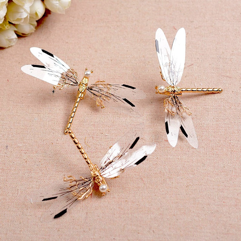 One Golden Dragonfly Hairpins