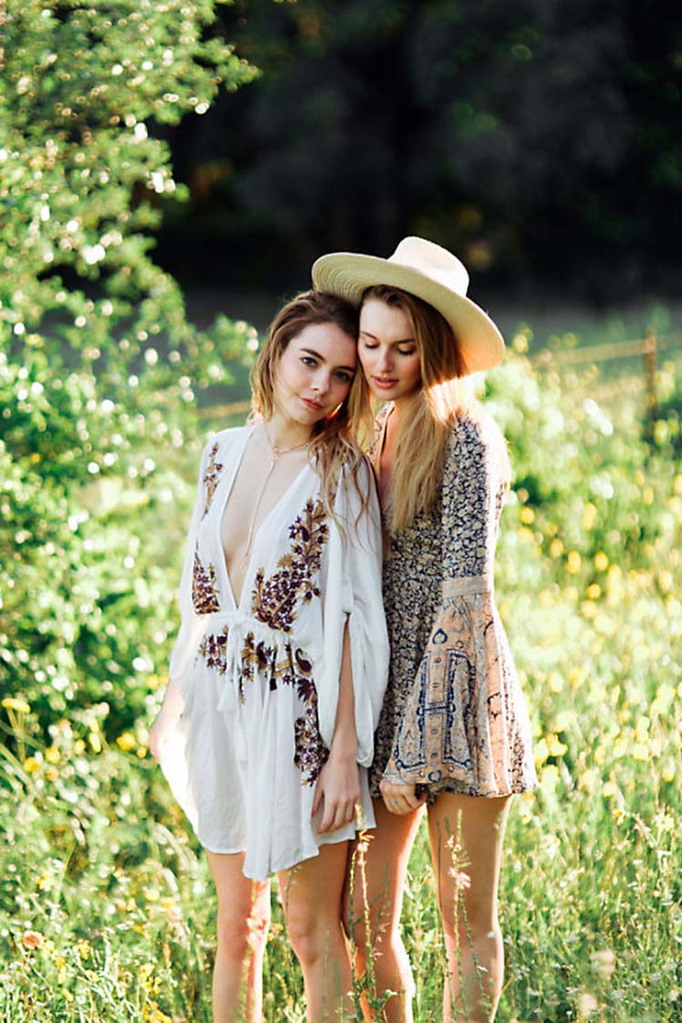 Embroidered Boho Mini Dress