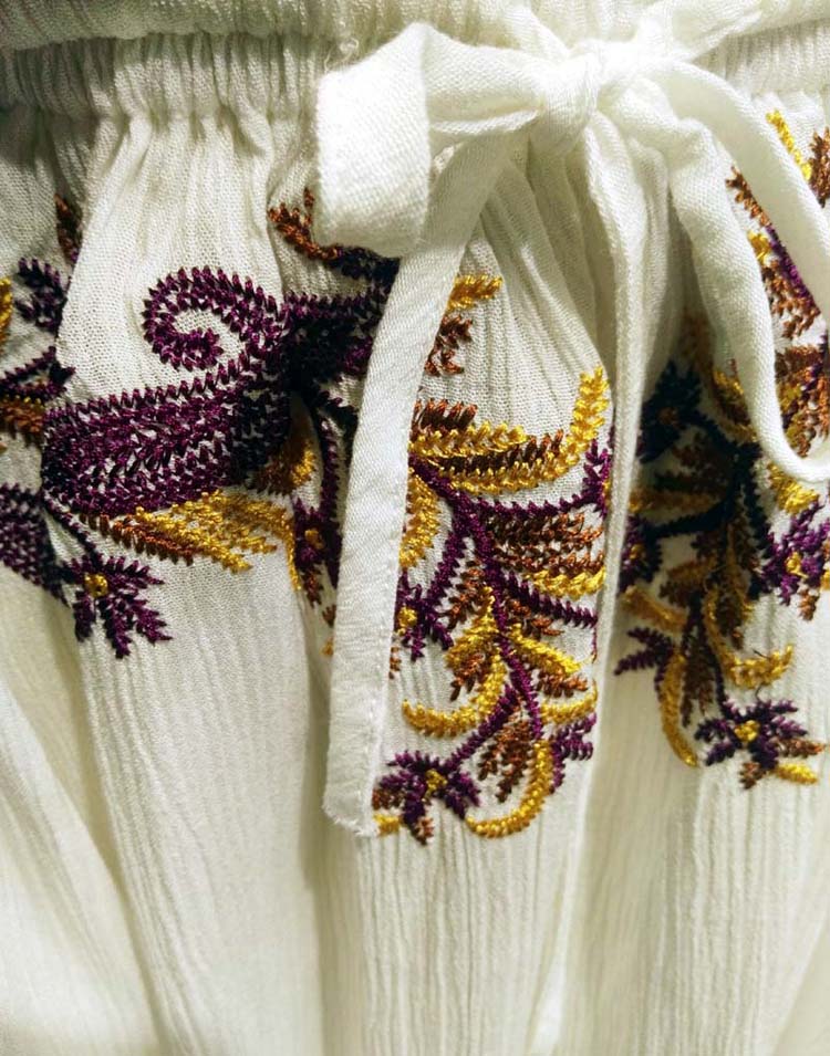 Embroidered Boho Mini Dress