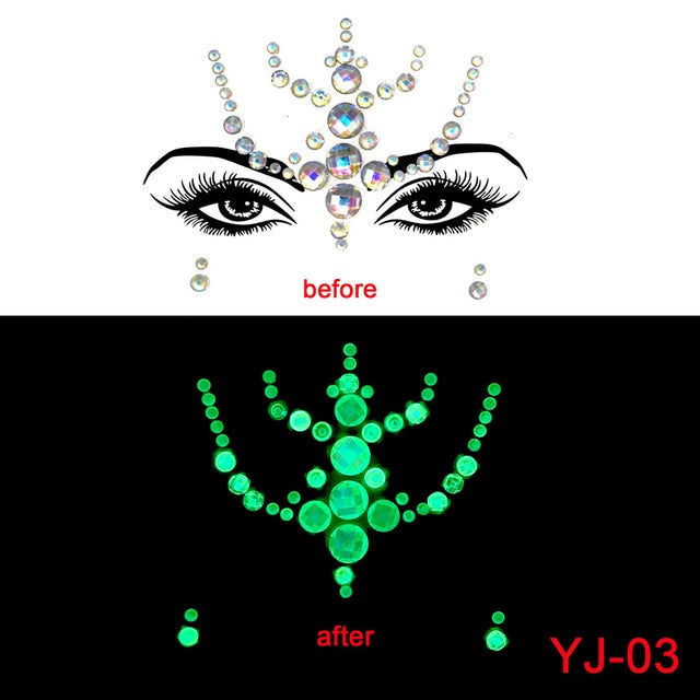 Glow in the Dark Face Stickers