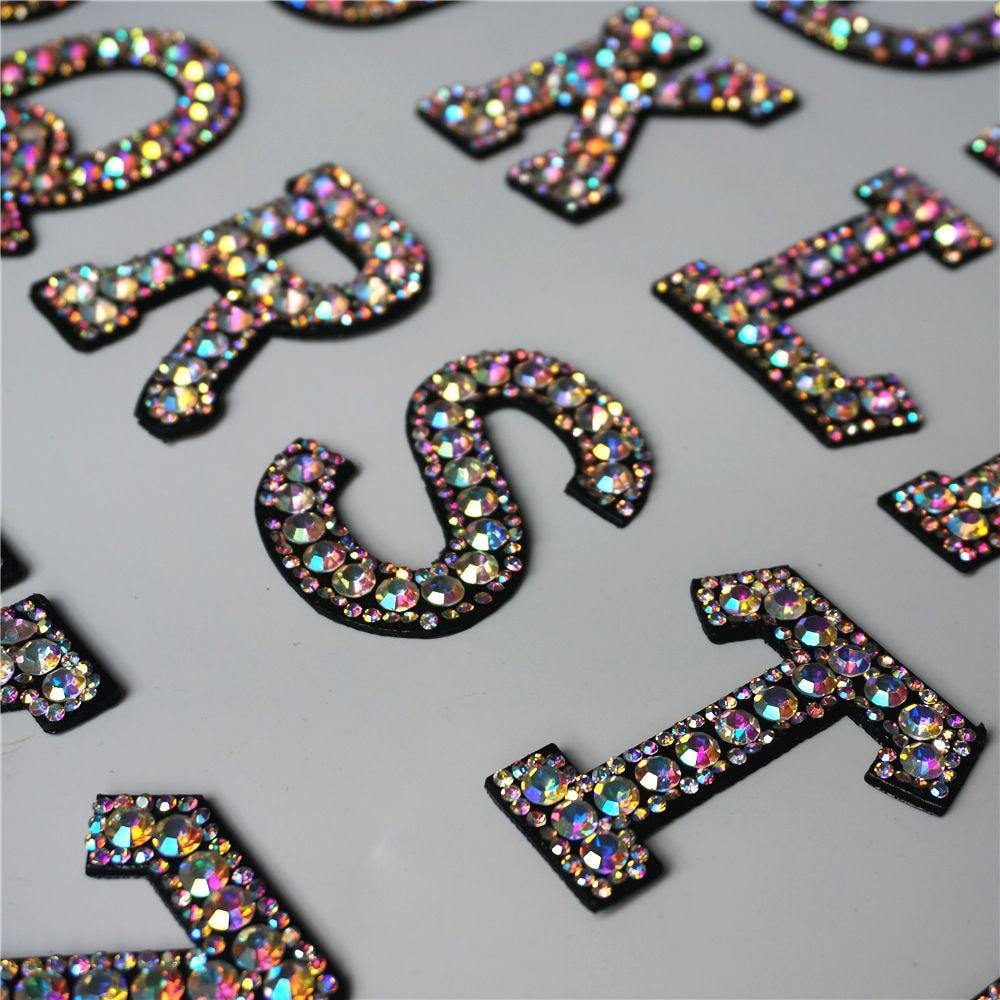 26 Letters Rhinestones Alphabet | Appliqués Patches - Woodland Gatherer