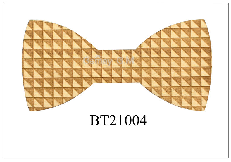 Plaid Wooden Bow Ties For Men
