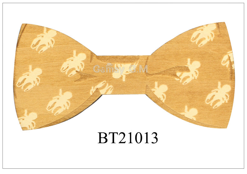 Plaid Wooden Bow Ties For Men