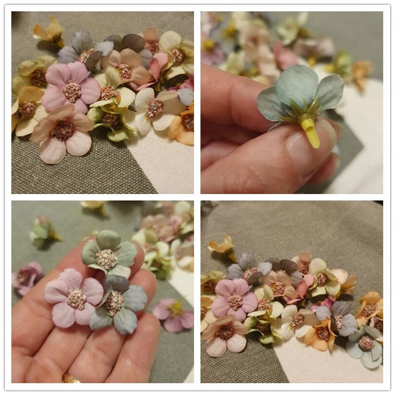Multicolour Silk Blossom Flower Heads Artificial Flowers