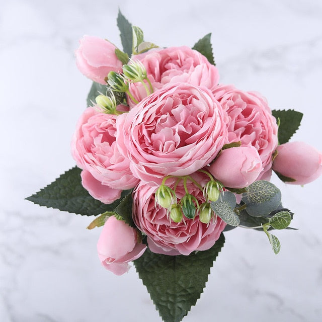 All The Colours Peonies Silk Artificial Flowers