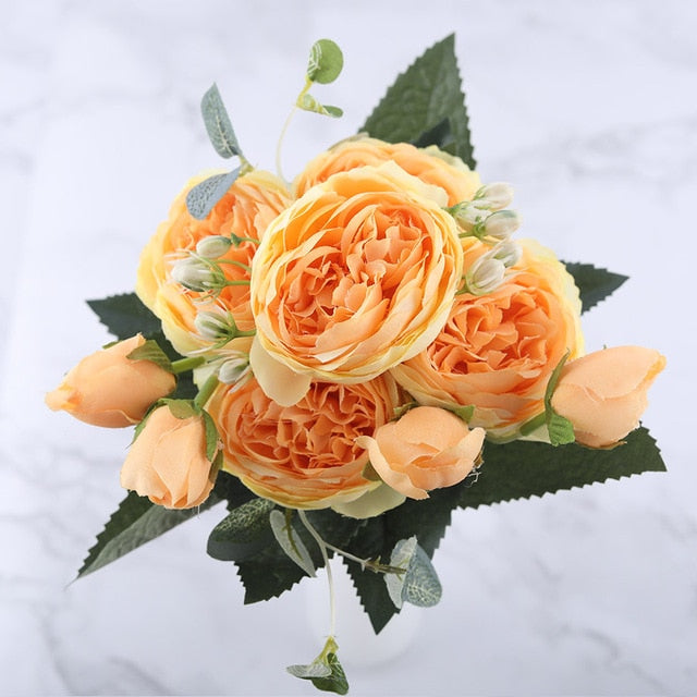 All The Colours Peonies Silk Artificial Flowers
