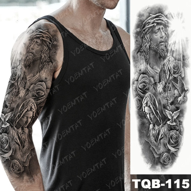 Lion King - Large Arm Sleeve Temporary Tattoo