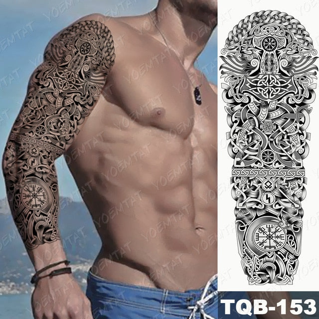 Lion King - Large Arm Sleeve Temporary Tattoo