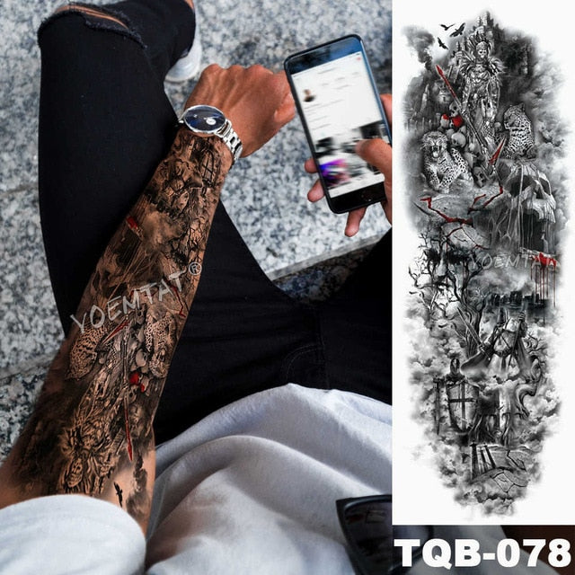 Lion King - Large Arm Sleeve Temporary Tattoo