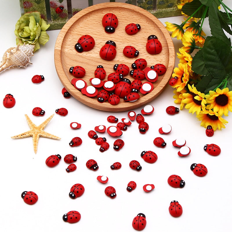 A Loveliness of Ladybug Miniature Wooden Stickers