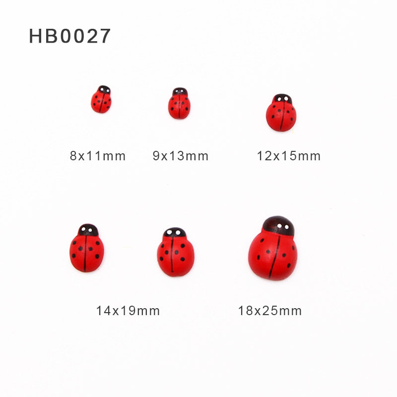 A Loveliness of Ladybug Miniature Wooden Stickers