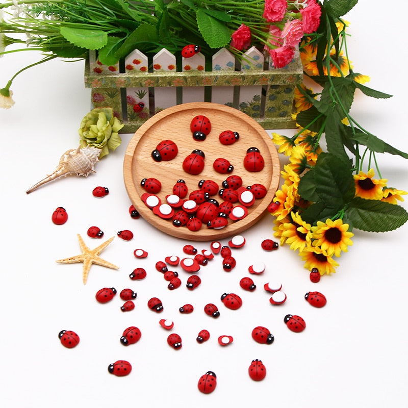 A Loveliness of Ladybug Miniature Wooden Stickers