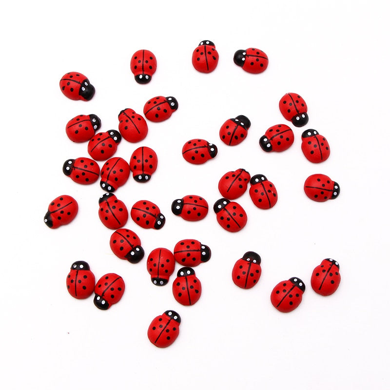 A Loveliness of Ladybug Miniature Wooden Stickers