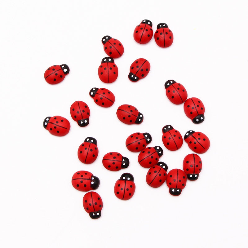 A Loveliness of Ladybug Miniature Wooden Stickers
