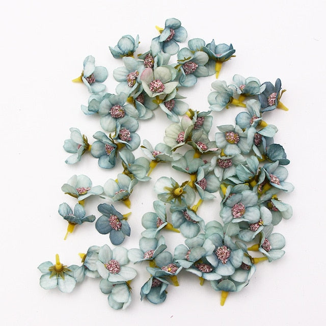 Multicolour Silk Blossom Flower Heads Artificial Flowers