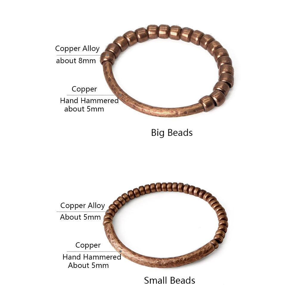 Handmade Hammered Pure Copper Bracelet Unisex Jewellery
