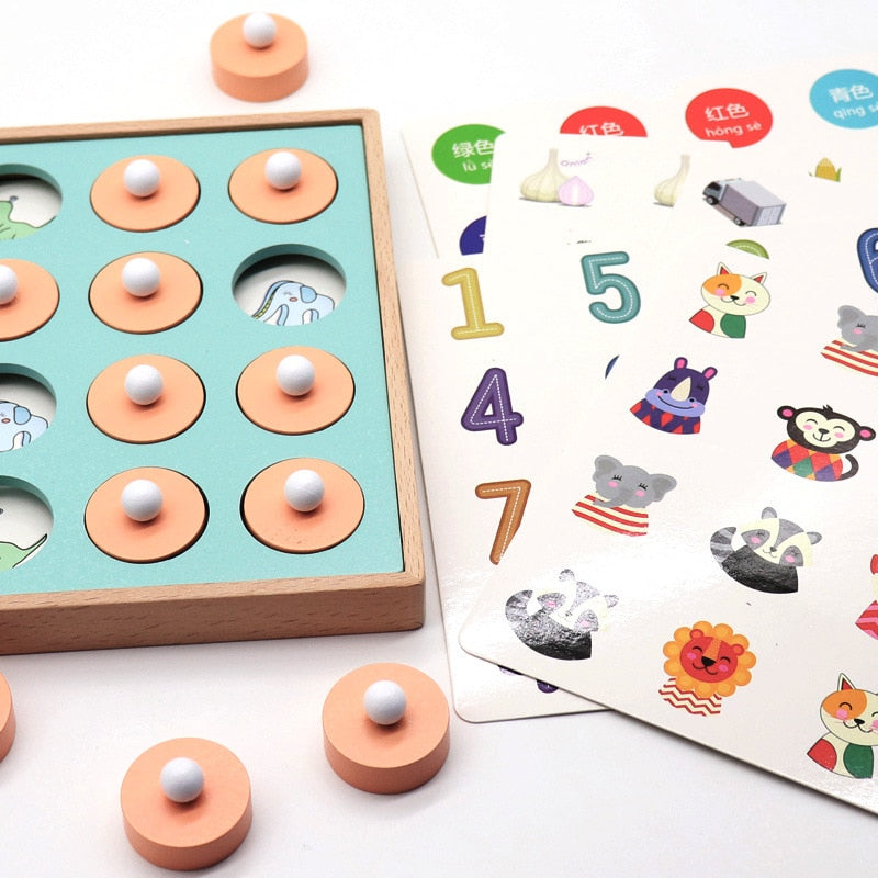 Montessori Memory Match Game Wooden Early Educational Toy