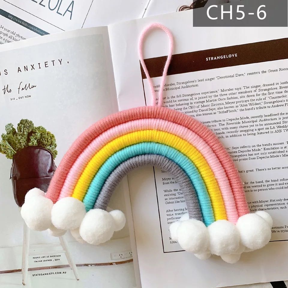 Rainbow & Clouds Wall Hanging Decor