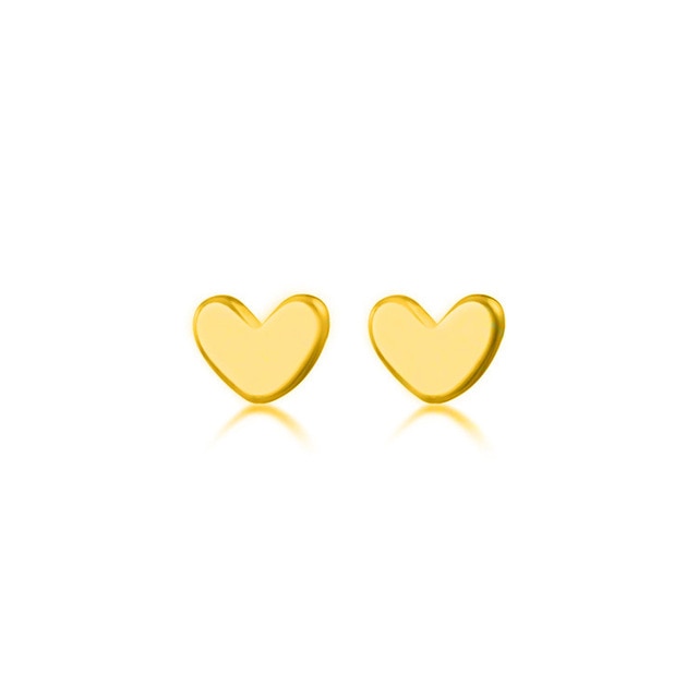 Teeny Tiny Love Heart Stud Earrings 925 Sterling Silver