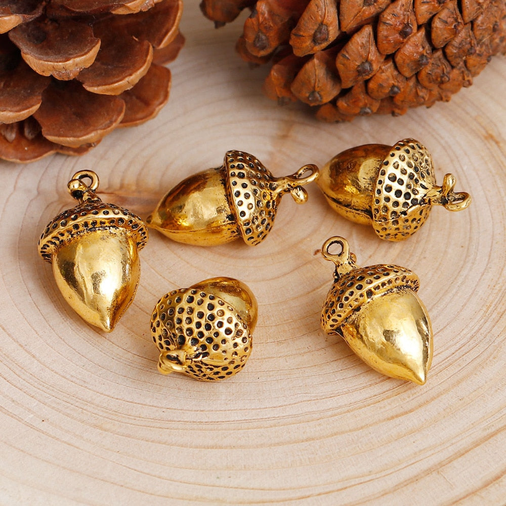 Two Acorn Charms