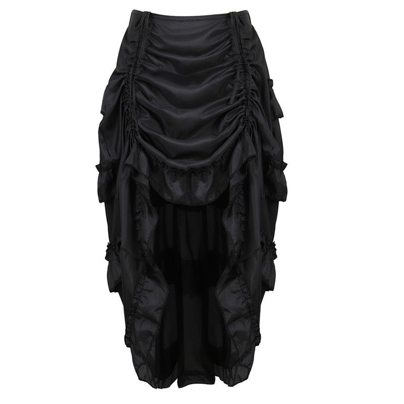 Steampunk Costume Pleated Long Skirt 5 Colours