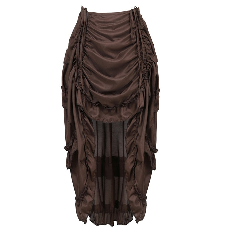 Steampunk Costume Pleated Long Skirt 5 Colours
