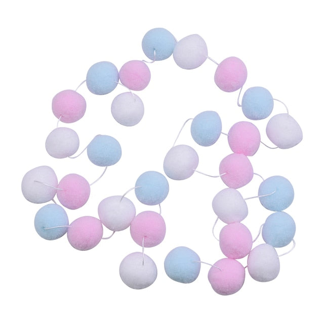 Felt Balls String Ornament Pom Pom Bunting