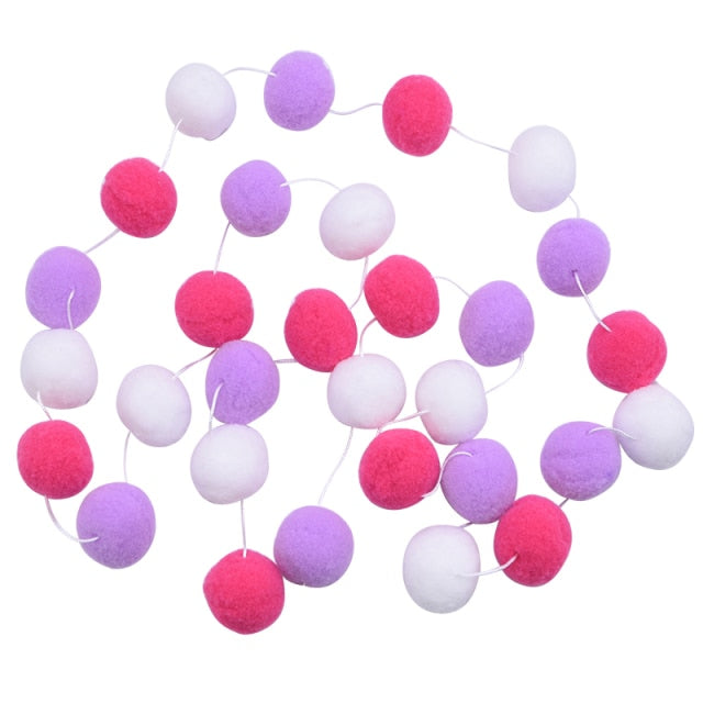 Felt Balls String Ornament Pom Pom Bunting