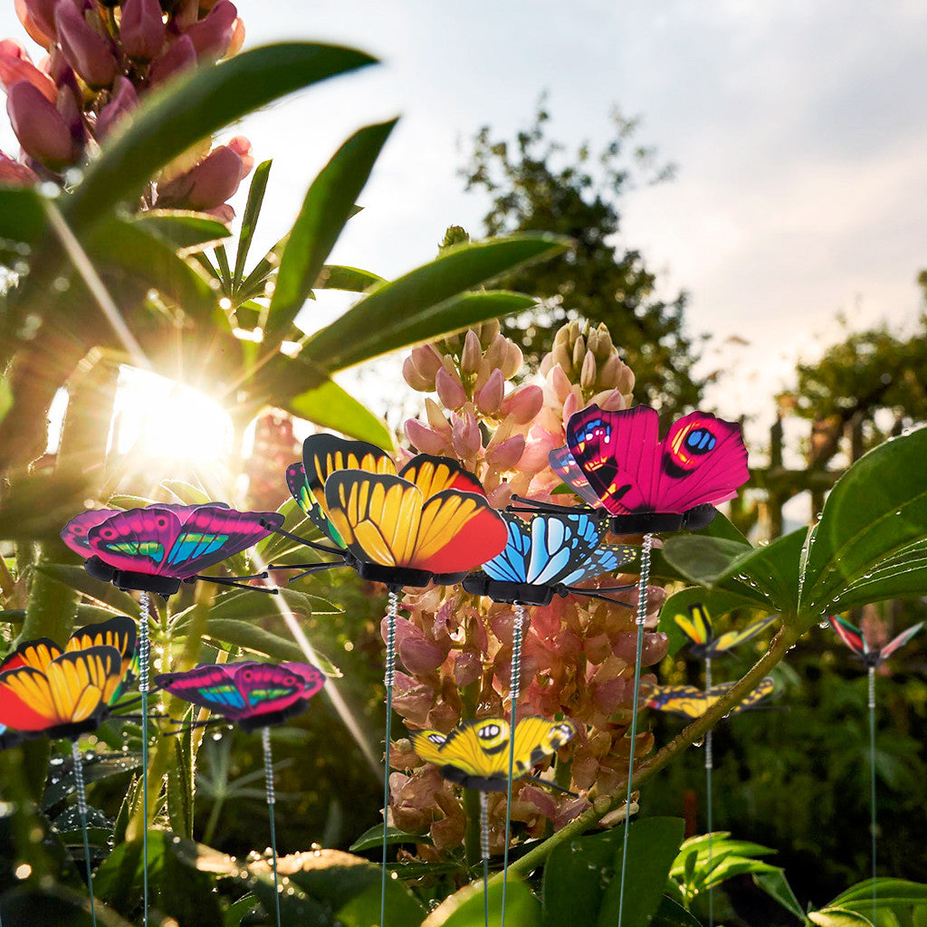 Bunch of Butterflies Garden Planter Butterfly Stakes