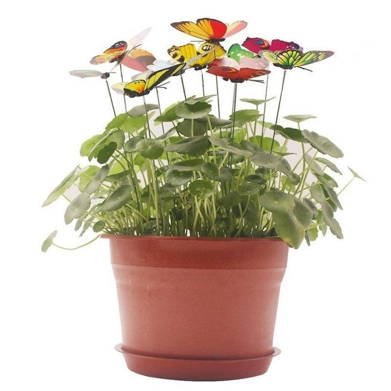 Bunch of Butterflies Garden Planter Butterfly Stakes