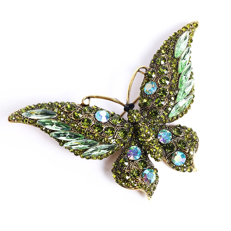 Big Sparkly Butterfly Brooches