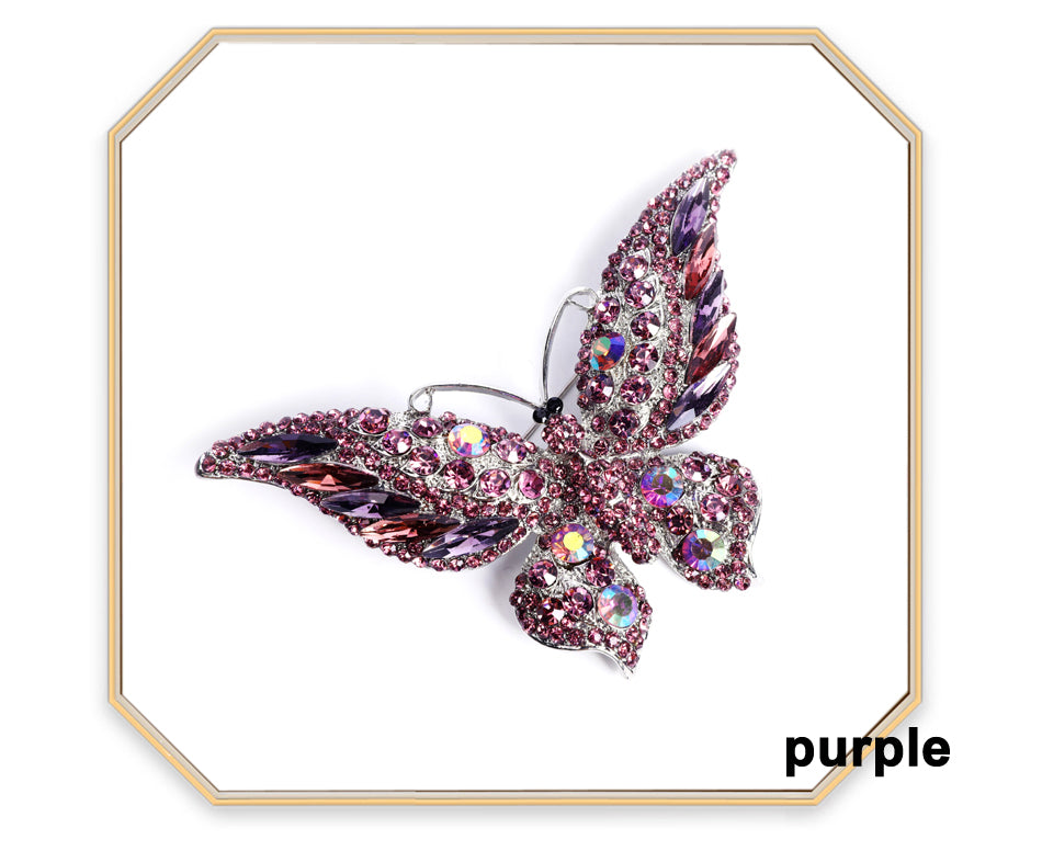 Big Sparkly Butterfly Brooches