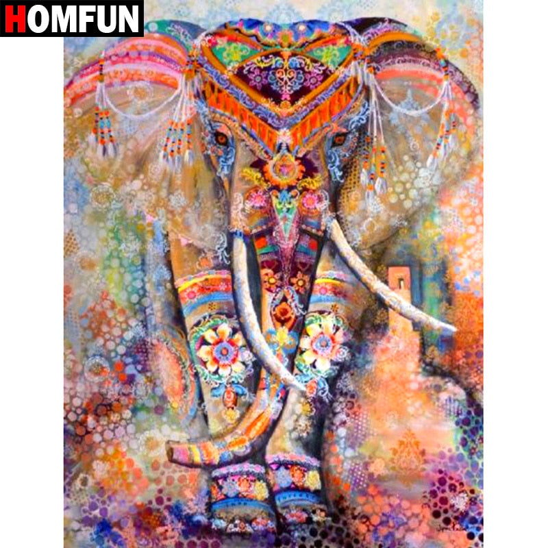 Boho Elephant Crystal Mosaic Painting DIY Craft
